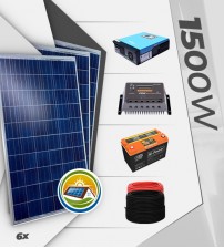Solar Paket 2 kW - Lamba, TV, Uydu, Orta Boy Buzdolabı, Ev Aletleri, Su Pompası, Çamaşır Makinesi ve Şarj